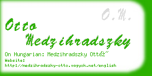 otto medzihradszky business card